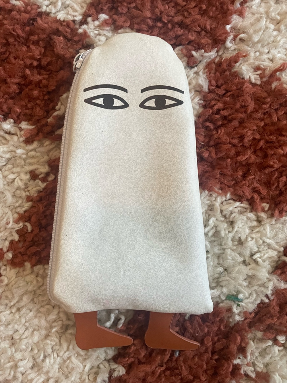 White Eye Graphic Zip Pouch